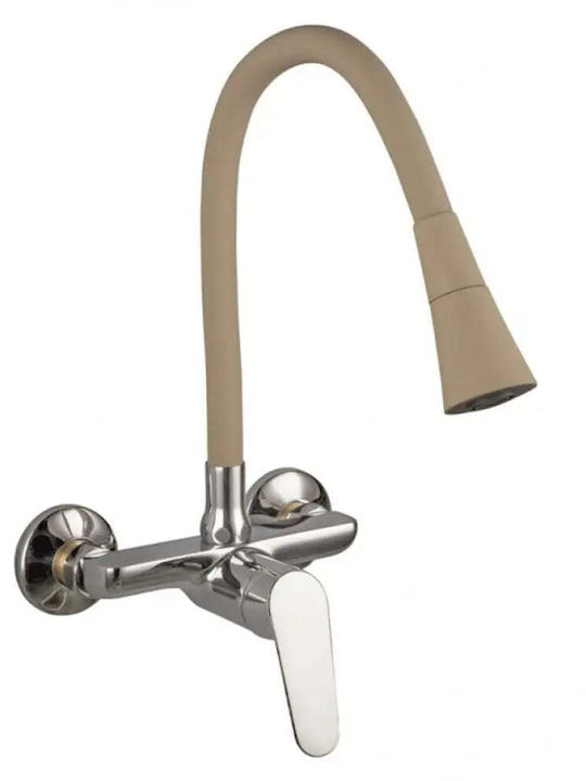 Inter Ceramic Küchenarmatur Wand Beige