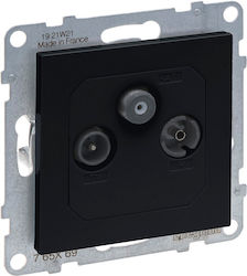Seano TV-R-SAT Terminal Socket Mechanism Dark Grey