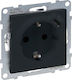 Legrand Single Walled Power Socket with 1 USB Port Gray