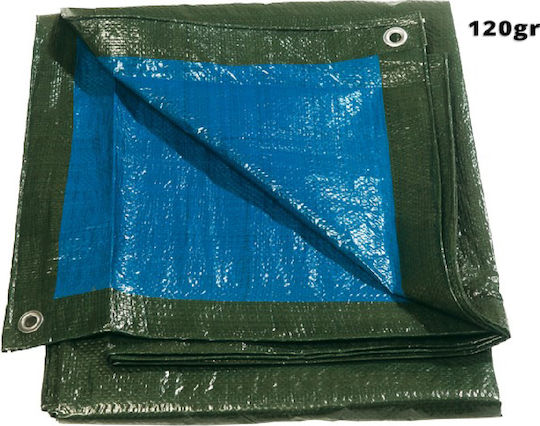Rings Waterproof Tarpaulin 120gr/m² 10x6m. Light Type Blue
