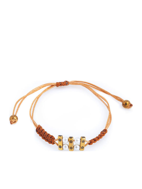 Studio Boneli Femeie Brățară Macrame din Alamă