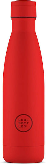 Cool Bottles Детска Бутилка За Вода Термос Неръждаема Стомана Vivid Червен 500ml