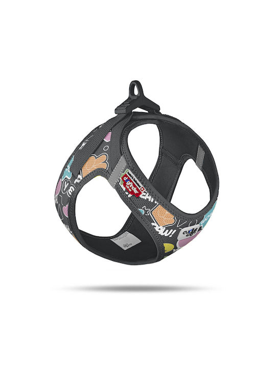 Curli Comic Black Dog Harness Small 38.3-43.3cm 4.5-8kg