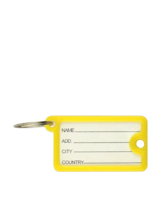 Μπρελοκ Κλειδιων Ταμπελακι Κιτρινο 4,6cm