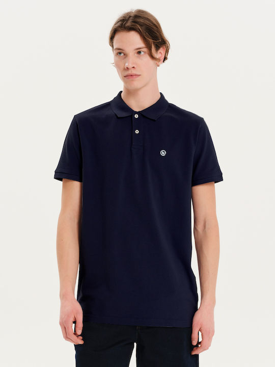 Basehit Polo Short Sleeve Blouse Royal Blue