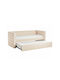 Kids Bed Single with Sliding Bed Brown for Mattress 90x200cm