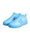 External Waterproof Anti-Slip Thick Wear-Resistant Rain Shoe Covers Size M 34-36 Blue