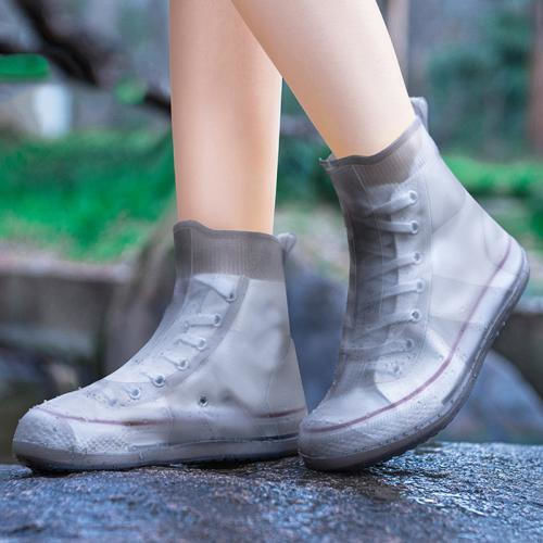 Condensed Waterproof Silicone Shoe Cover Wear-Resistant Size M 34-36 Brown