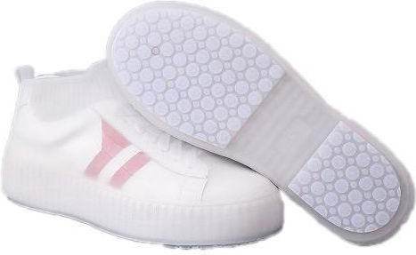 Waterproof Non-Slip Thick Wear-Resistant Rain Shoe Covers Size M 34-36 White