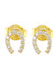 Xryseio Kids Earrings Studs with Stones from Gold 9K