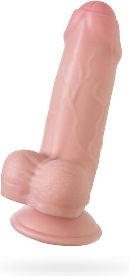 Realistisches Dildo mit Hoden und Saugnapf Fleisch 17cm