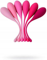 Bile Geisha Mușchi Kegel Bile Vaginale Xeromantica Set 6 K-rose Silicon Roz