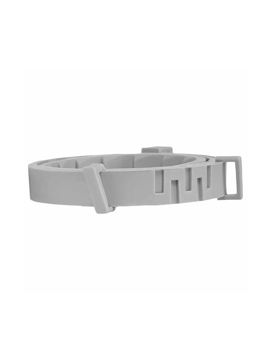 Zgarda Antiparazitară Câini Pisici Pe Bază De Uleiuri Vegetale Protecție Anti-purici Căpușe Până La 8 Luni Fără Alergeni 62x1.5 Cm Silicon Gri