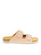 Leder Herrensandalen Salmon