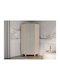 Double Door Wardrobe Corner Tortoli 100 Grey, Light Brown 80x80x190cm