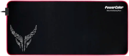 PowerColor Red Devil RGB Гейминг Мишка Пад XXL 900мм с RGB Осветление Червен MPDR-1000