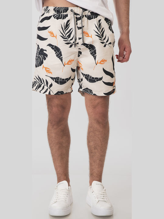 Rebase Ανδρικό Μαγιό Σορτς Μπεζ Floral