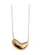 Kalliopi Silver Necklace with design Heart from Gold Plated Steel