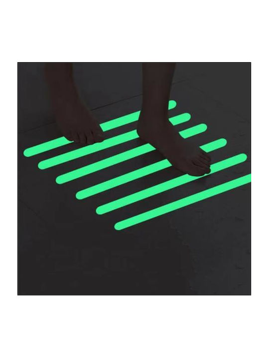 12 Pieces Pack of Peva Non-Slip Stickers Glow in the Dark Bathroom Stairs Floor Strip 2x20cm