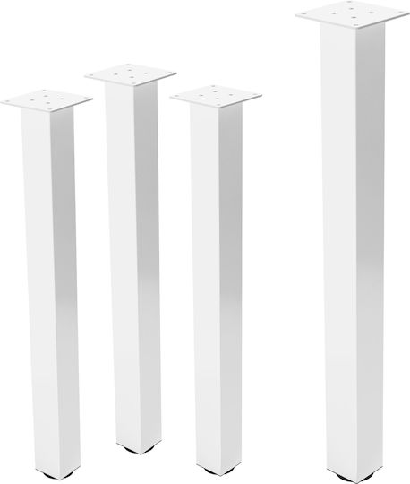 ML-Design ML-Design Metal Furniture Leg Suitable for Table / Coffee Table 8x8cm White