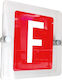 Sign 15x15cm ''Fire Station'' Red-White Thickness 5mm Acrylic Plexiglass 863711