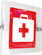 Sign 15x15cm "First Aid Kit" Red-White Thickness 5mm Acrylic Plexiglass 346566