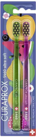 Curaprox 5460 Οδοντόβουρτσα Ultra Soft Μαλακή 2τμχ