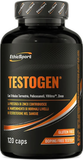 EthicSport Testogen Besondere Nahrungsergänzungsmittel zur Steigerung der Testosteron 120 Tabletten