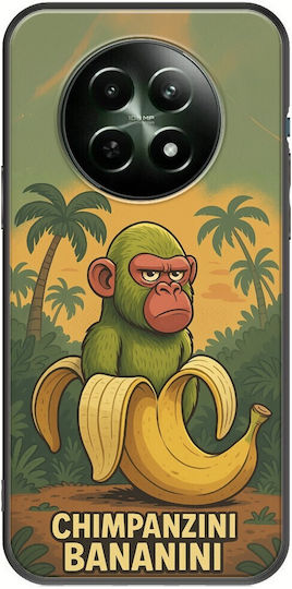 Brainrot Chimpanzini Bananini Realme 12 5g Black TPU Black Silicone