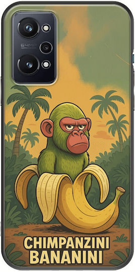 Brainrot Chimpanzini Bananini Realme GT Neo 3T Black TPU Black Silicone