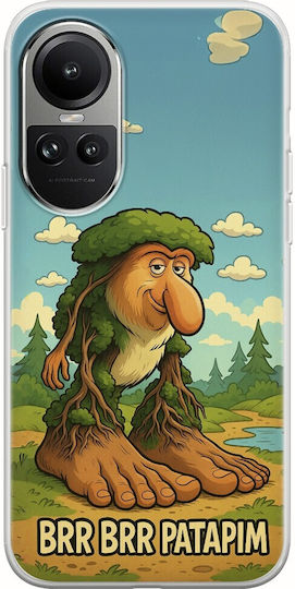 Brainrot Brr Brr Patapim Oppo Reno 10 5g Гъвкав TPU Прозрачен Силикон
