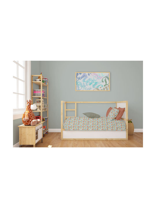 Dimcol Bebe Fox Бебешки Чаршаф За Количка Памук с ластик Зелен 70x140бр