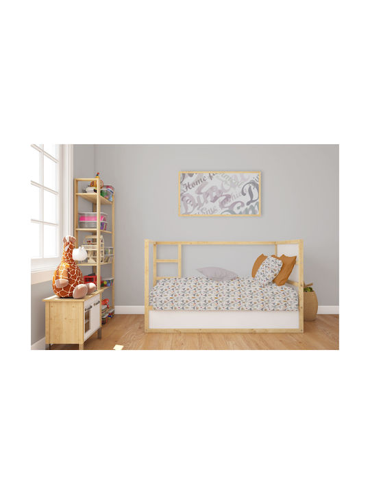 Dimcol Bebe Fox Baby Sheets Set Crib Cotton Mul...