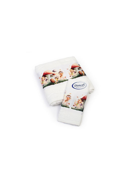 Dimcol Set Babyhandtücher 2 Stück White Gewicht 400gr/m²