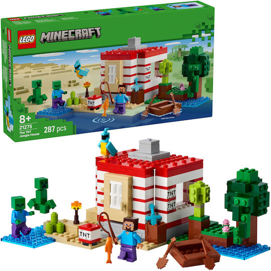 LEGO Minecraft The TNT Jungle House for Ages 8+ 287 Pieces