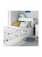 Dimcol Sheet Set Single Cotton White-blue 160x240cm 2pcs