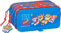 Paw Patrol Federmäppchen mit 3 Fächern Blau