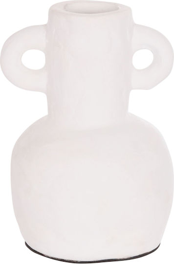 HomeMarkt Decorative Vase Clayvon White 14x14x20cm