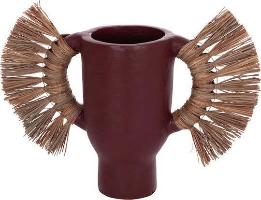HomeMarkt Διακοσμητικό Βάζο Πήλινο Alica Πορτοκαλί 55x19xΥ34cm