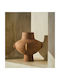 Gofis Home Διακοσμητικό Βάζο Πήλινο Πορτοκαλί Φ18xΥ25cm