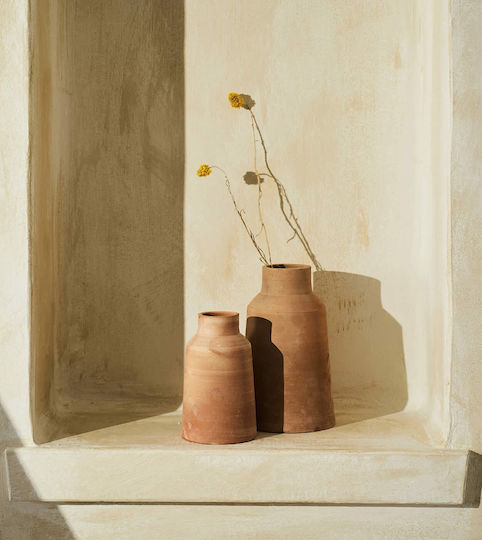 Gofis Home Orange Ceramic Vase Φ9xΥ16cm Gofis Home Orange Ceramic Vase Φ9xΥ16cm