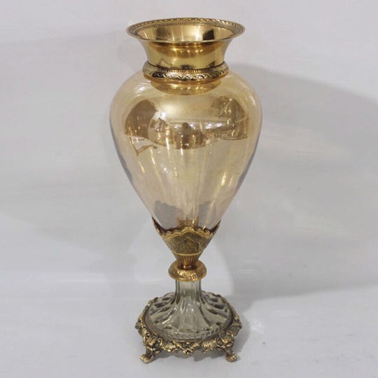 Eurolamp Διακοσμητικό Βάζο Glas Gold 17x17x38cm 1Stück