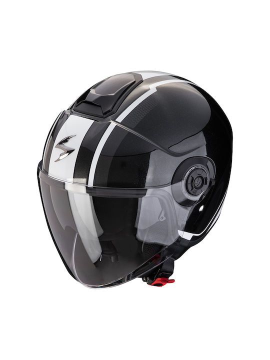 Scorpion Exo City II Solid Metal Black White Mo...