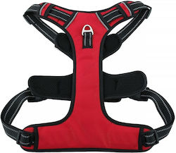 Dog Harness Oxford A Size Xl Red Black Oem