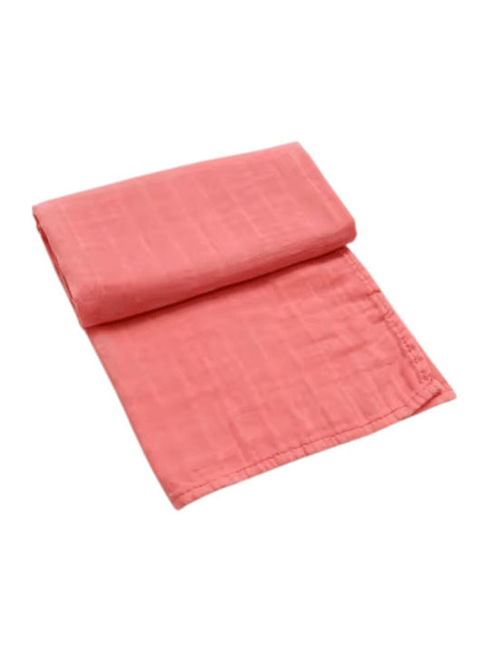 Queen Mother Muslin Changing Pad Pink 120x120cm.