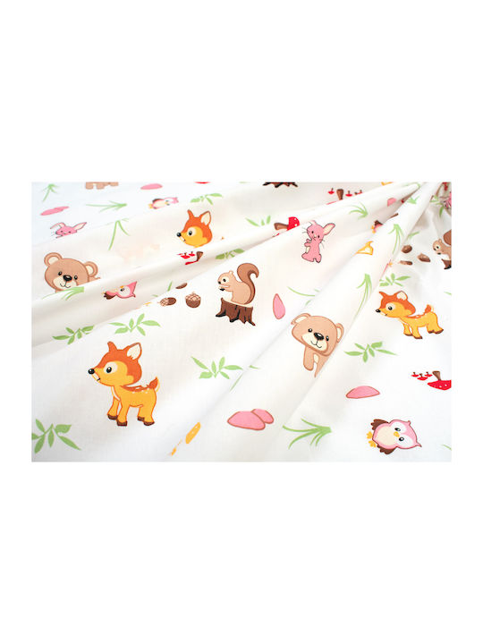 Dimcol Forest Animals Σελτεδάκι Χασέ Λευκό 80x8...