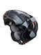 Caberg Duke Evo Indy Black Matt/Gun Metal/Grey Motorcycle Helmet Flip-Up ECE 22.06 1600gr with Sunvisor