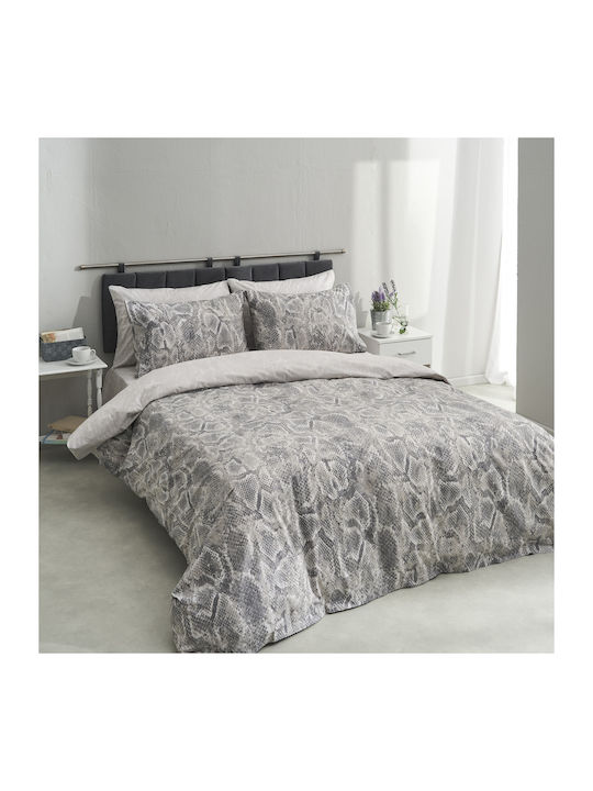 Charalambidis Textiles Κουβερλί Υπέρδιπλο από Βαμβάκι & Πολυεστέρα Γκρι 220x240cm
