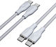 Voltme Braided USB 2.0 Cable USB-C male - USB-C 100W PD Γκρι 1m C2052