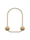 Wallity Wall Hanger Metal 2 Hooks Yellow 25x33x7cm